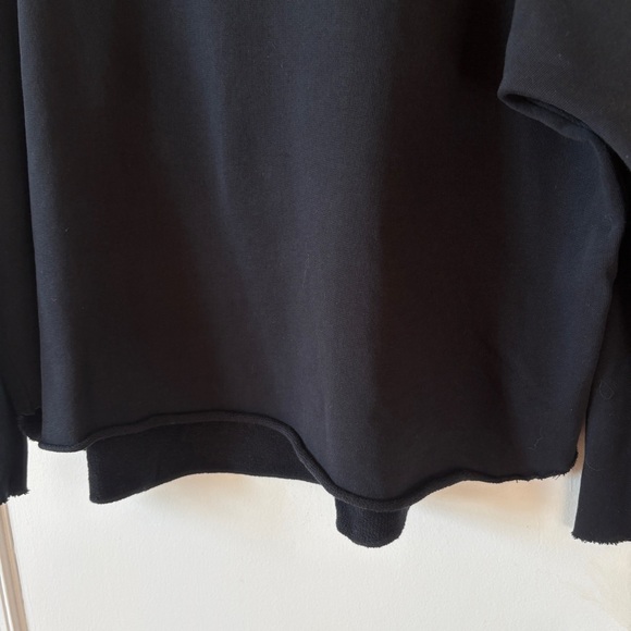 Frank & Eileen Sz M EFFIE Sweatshirt Long-Sleeve Funnel Neck Capelet Navy - Picture 6 of 8